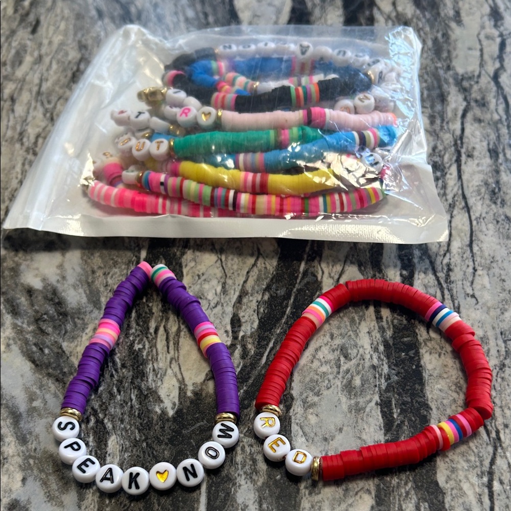 Colorful Beaded Kids Bracelets Set
